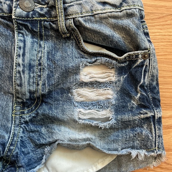 Mossimo Supply Co. Women's Ripped Jean Shorts - Blue - Picture 2 of 7